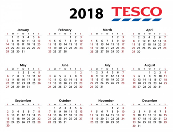 CheckoutSmart Calendar Tesco 2018